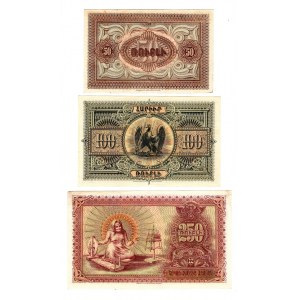 Armenia 50 - 100 - 250 Roubles 1919