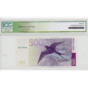 Estonia 500 Krooni 2007 PMG 66