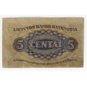 Lithuania 5 Centai 1922 Replacement