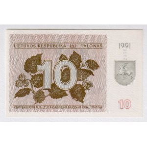Lithuania 10 Talonas 1991