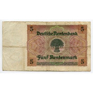 Germany - Weimar Republic 5 Rentenmark 1926