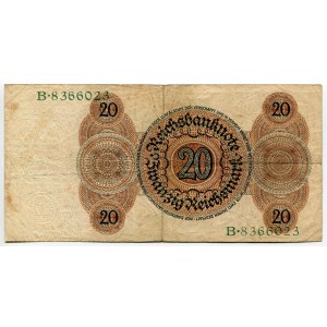 Germany - Weimar Republic 20 Reichsmark 1924