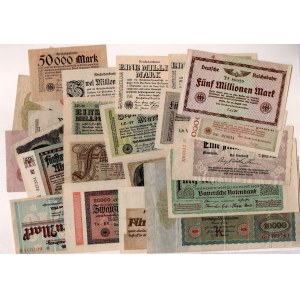 Germany - Weimar Republic Lot of 23 Banknotes 1922 - 1923