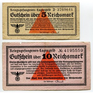 Germany - Third Reich 5 & 10 Reichsmark 1939 - 1944 (ND)