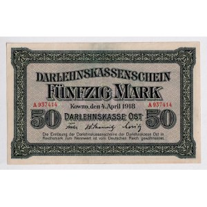 Germany - Empire 50 Mark 1918 Kowno Occupation