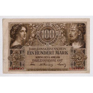 Germany - Empire 100 Mark 1918 Kowno Occupation