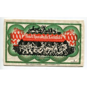 Germany - Weimar Republic Westphalia, Bielefeld 1000 Mark 1922 Stoffgeld