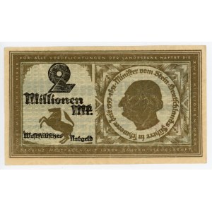 Germany - Weimar Republic Westphalia, Münster 2 Millionen Mark 1923