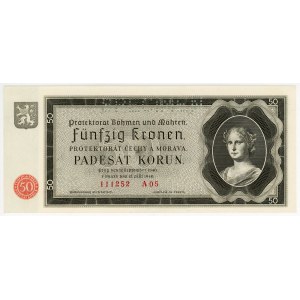 Bohemia & Moravia 50 Korun 1940 Specimen