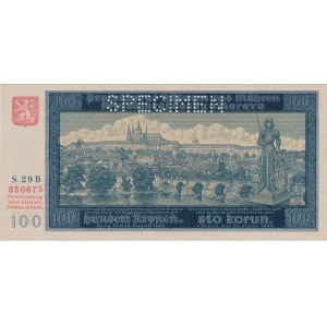 Bohemia & Moravia 100 Korun 1940 Specimen