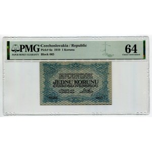 Czechoslovakia 1 Koruna 1919 PMG 64