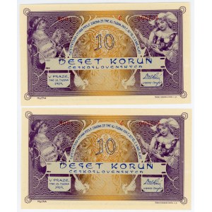 Czechoslovakia Ivancice 2 x 10 Korun 1919 (2022) 140 years Maria Mucha