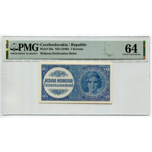 Czechoslovakia 1 Koruna 1946 (ND) PMG 64