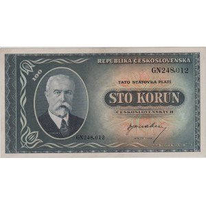 Czechoslovakia 100 Korun 1945 (ND)