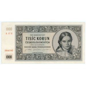 Czechoslovakia 1000 Korun 1945