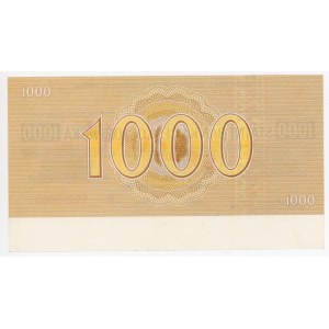 Czechoslovakia Travel Check 1000 Korun (ND) Specimen