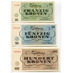 Czechoslovakia Terezin Full Set of 7 Notes 1943