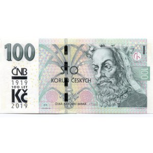 Czech Republic 100 Korun 2019 100 Let Kč