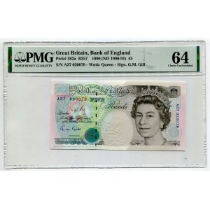 Great Britain 5 Pounds 1990 (1990 - 1991) (ND) PMG 64