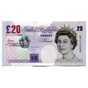 Great Britain 20 Pounds 2004 - 2011 (ND) Fancy Number