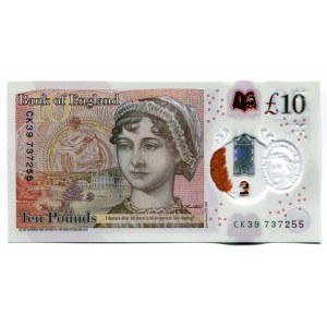 Great Britain 10 Pounds 2017 - 2019 (ND) Fancy Number