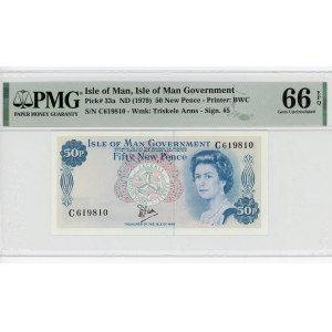 Isle of Man 50 New Pence 1979 (ND) PMG 66