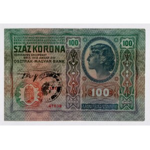 Austria 100 Kronen 1912 With Stamp