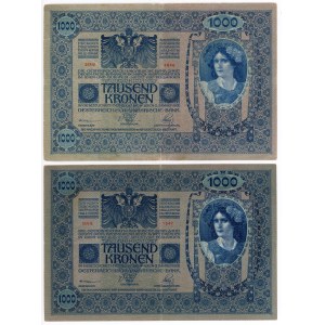 Austria 2 x 1000 Kronen 1902 (1919) (ND)