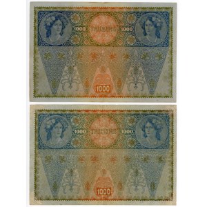 Austria 2 x 1000 Kronen 1902 (1920) (ND)