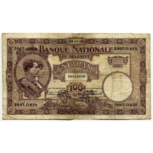 Belgium 100 Francs 1926