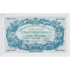 Belgium 500 Francs / 100 Belgas 1941