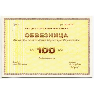 Bosnia & Herzegovina 100 Deutsche Mark 1994