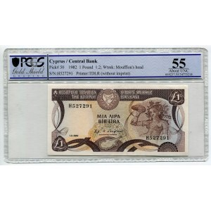 Cyprus 1 Pound 1982 PCGS 55