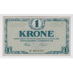 Denmark 1 Krone 1918