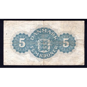 Denmark 5 Kroner 1948 Rare