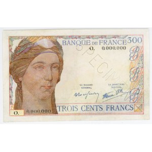 France 300 Francs 1938 (ND) Specimen
