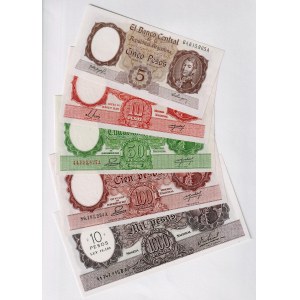 Argentina 5 - 10 - 50 - 100 Pesos & 10 x 1000 Pesos 1942 - 1969
