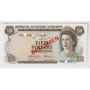 Bermuda 50 Dollars 1978 Specimen