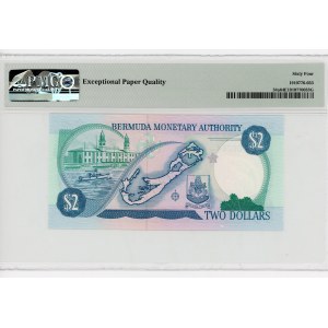 Bermuda 2 Dollars 1988 PMG 64