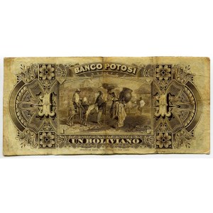 Bolivia Banco Potosi 1 Boliviano 1887