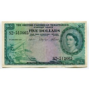 British Caribbean Territories 5 Dollars 1962