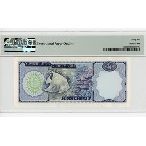 Cayman Islands 1 Dollar 1971 (1972) (ND) PMG 66