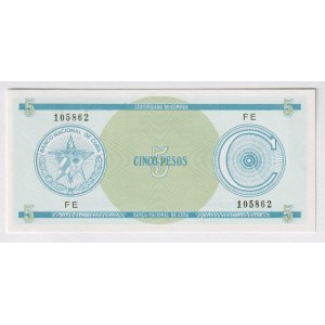 Cuba Foreign Exchange 5 Pesos 1985 (ND) Series C