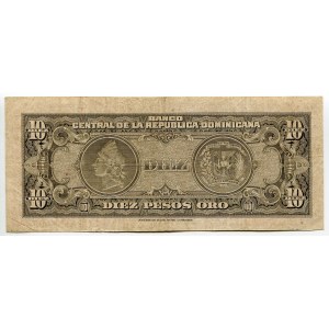 Dominican Republic 10 Pesos Oro 1962 (ND)