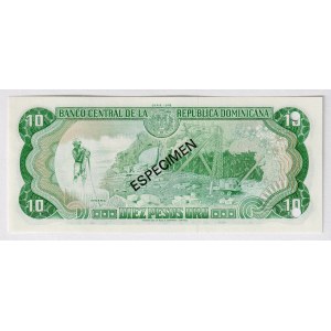 Dominican Republic 10 Pesos 1978 Specimen