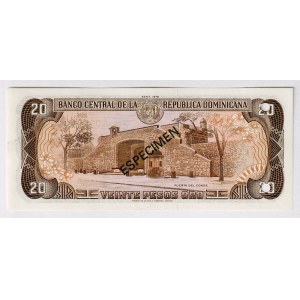 Dominican Republic 20 Pesos 1978 Specimen