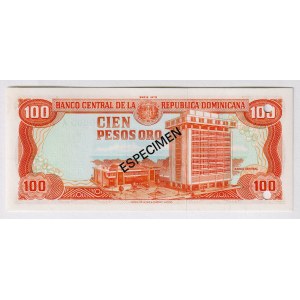 Dominican Republic 100 Pesos 1978 Specimen
