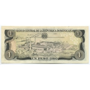 Dominican Republic 1 Peso Oro 1984 Low Serial Number