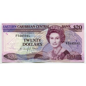 East Caribbean States Saint Lucia 20 Dollars 1988 (ND)