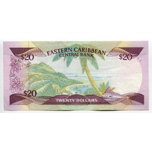 East Caribbean States Saint Lucia 20 Dollars 1988 (ND)